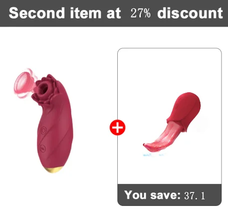 Blooming Rose Sucking And Vibrating Massager Rod