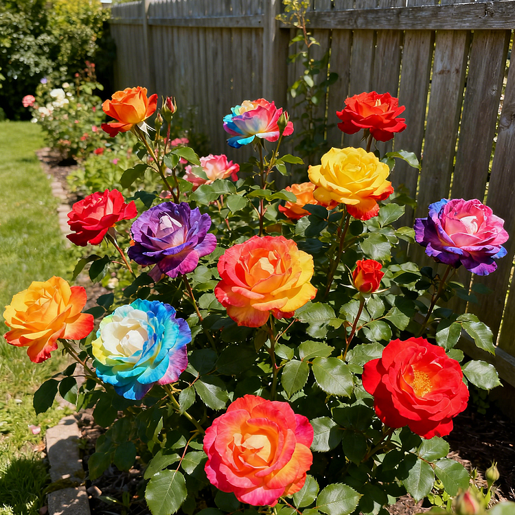 🌹Rare Heirloom Rainbow Rose Seeds