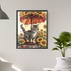 Diamond Painting-DIY Full Round Drill Sunflower and Cat(40x50cm)