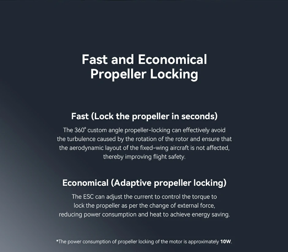 T-MOTOR VL1155 VTOL motor propeller locking: fast and economical