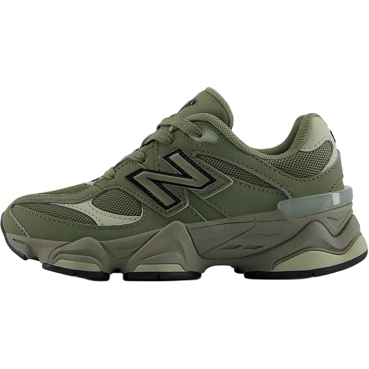 New Balance NB 9060 Anti-Slip Wear-Resistant Low-Top Kids Lifestyle Shoes Olive Green/Black Children Aged 3-7 Years Old