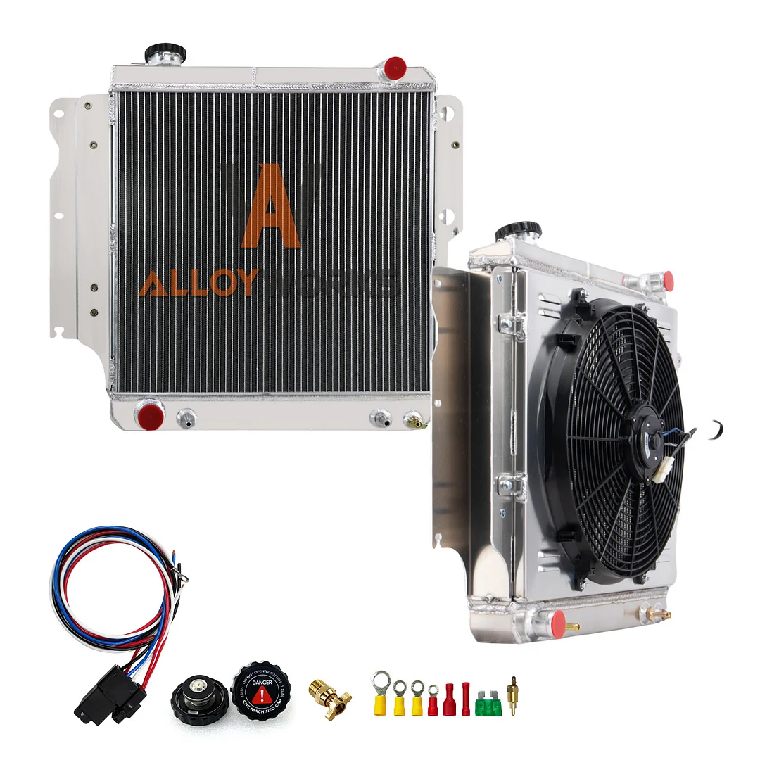 3-Row Aluminum Radiator With Fan Shroud For Jeep Wrangler YJ TJ 1987-2006 – High Cooling 11 thumbnail image