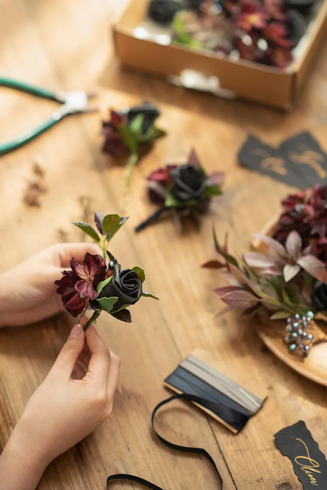 1.5"-2" Foam Rosebud & Petite Rose with Stem - 18 Colors