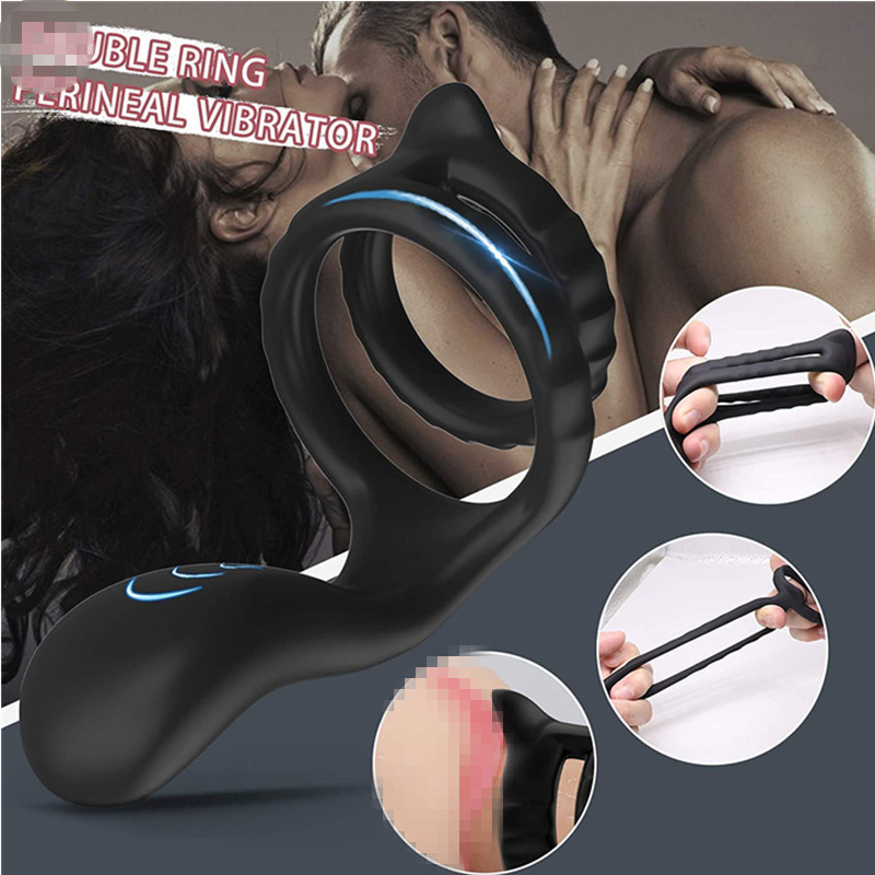 Benny - Vibration Silicone Penis Ring With Prostate Massager