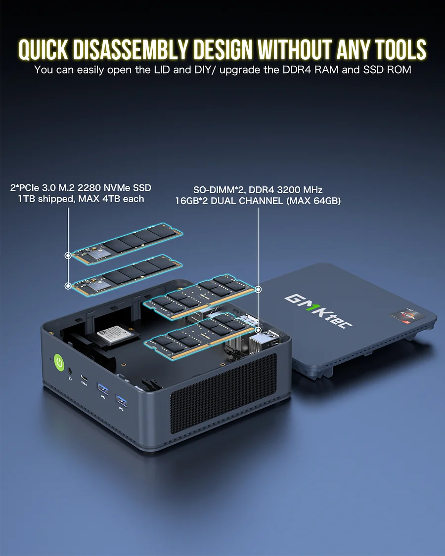 gmktec nucbox m5plus 新品未開封 8C/16T Amazon.com: GMKtec M5 Plus Gaming Mini PC Ryzen 7 5825U