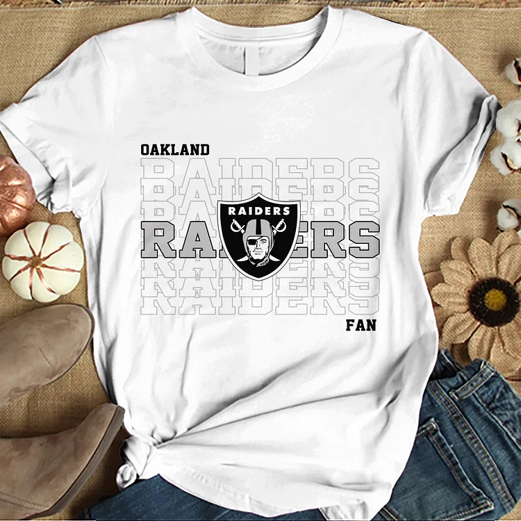 Las Vegas Raiders Women's White Relaxed T-Shirt