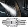 2Pcs 1/4 High Pressure Washer Quick Connector External Thread Pipe Hose Adapter