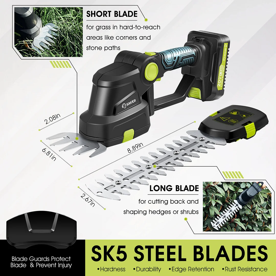 SAKER&reg; Cordless Hedge Trimmer