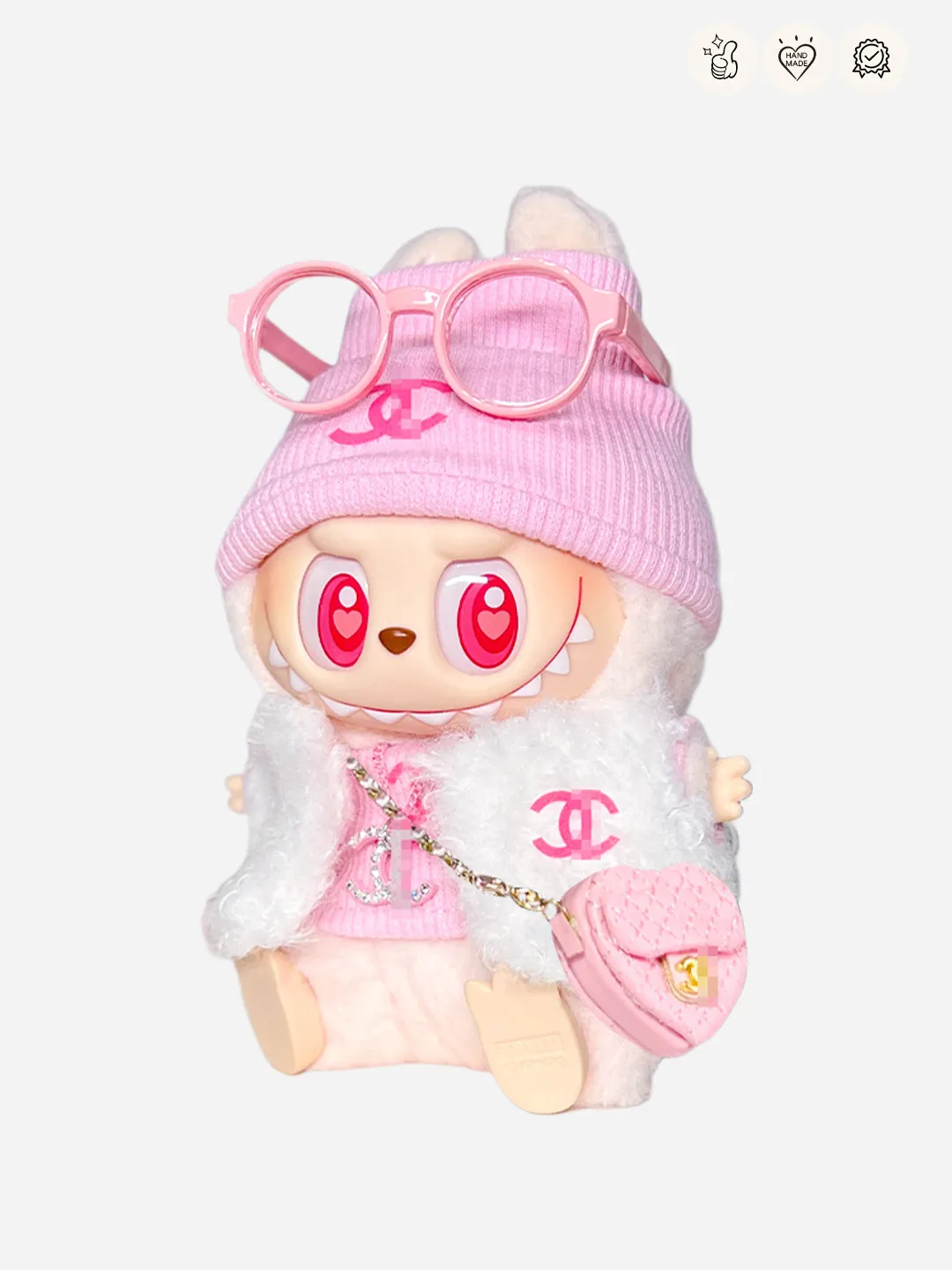 LABUBU Clothes Chanel Pink Vest Crewneck Outfit