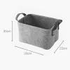 Urijk Wool Felt Storage Baskets Foldable Toy Laundry Basket Dirty Clothes Hamper Toy Holder Storage Bag Home Organizer Container