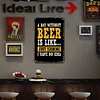 A day without beer is like just kidding - Metal Tin Signs(8*12Inch/12*16Inch) - Bar