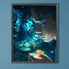 Beauty And Tiger - Round Drill Diamond Painting - 45*60CM (Big Size Partial AB Drill)