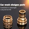 2 Pcs Faucet Fitting Brass Tap Quick Connector for Garden Tubing Car Washer Pipe