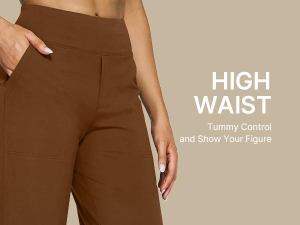 Product Introduction of G4FREE Loose High-Waist Business Casual Pants Yoga Pants Women Wide Leg Pants with Pockets Comfortable Athletic Sweatpants Outdoorfun 11