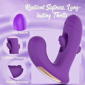 Magic Tongue Hollow Flapping Wearable Vibrator Anal Plug