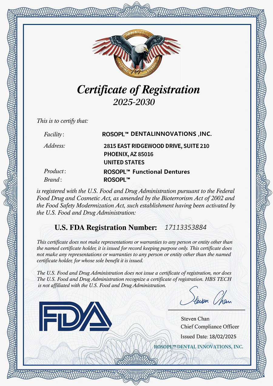 ROSOPL™ Custom-Fit Full Functional Dentures