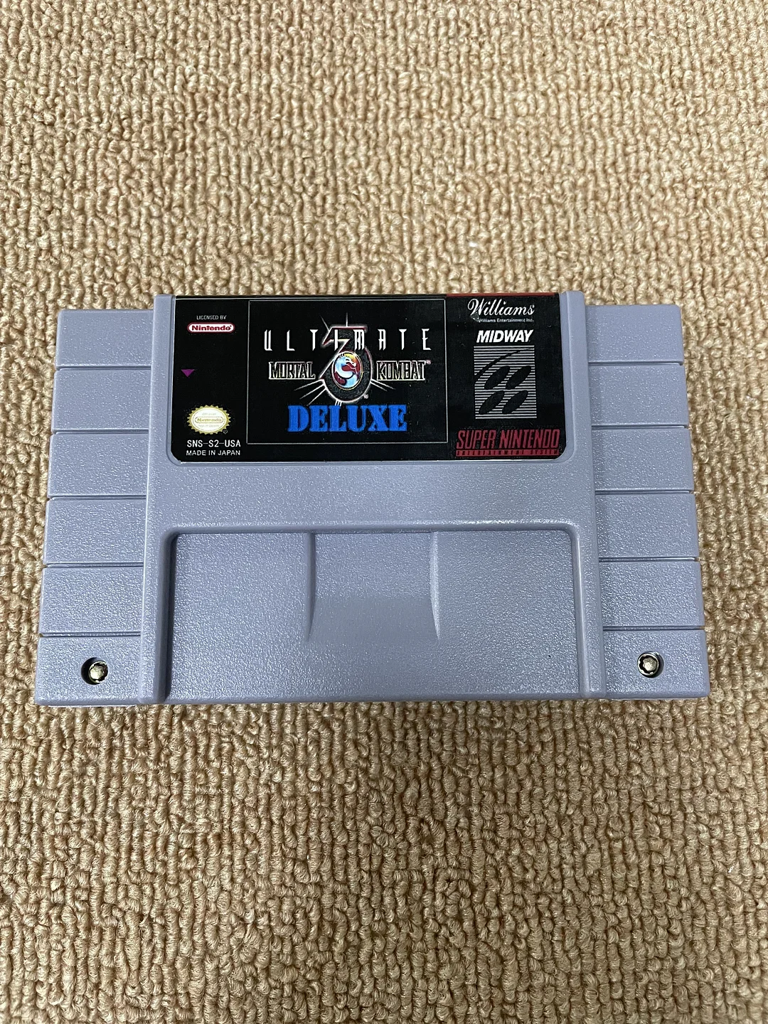 Ultimate Mortal Kombat 3 Deluxe For Super Nintendo SNES - 16 Bit Game Cartridge
