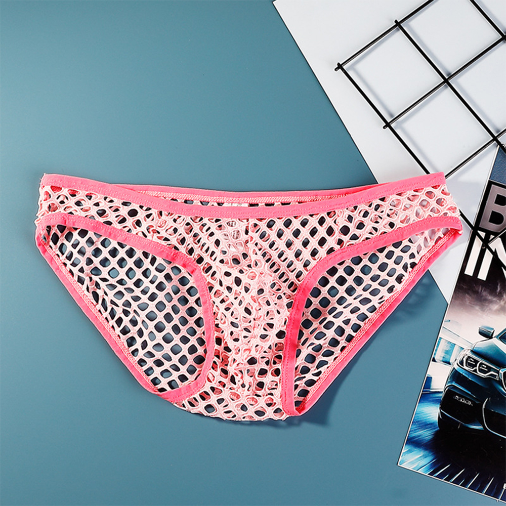 Men's Sexy Low Waist Mesh Breathable Hollow Panties