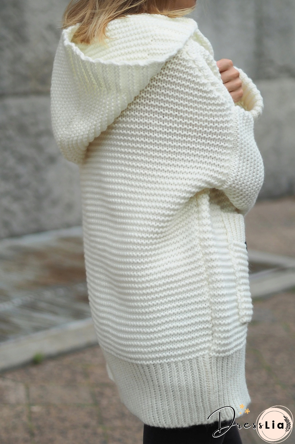 Casual Solid Pocket Hooded Collar Tops Sweater(6 Colors)