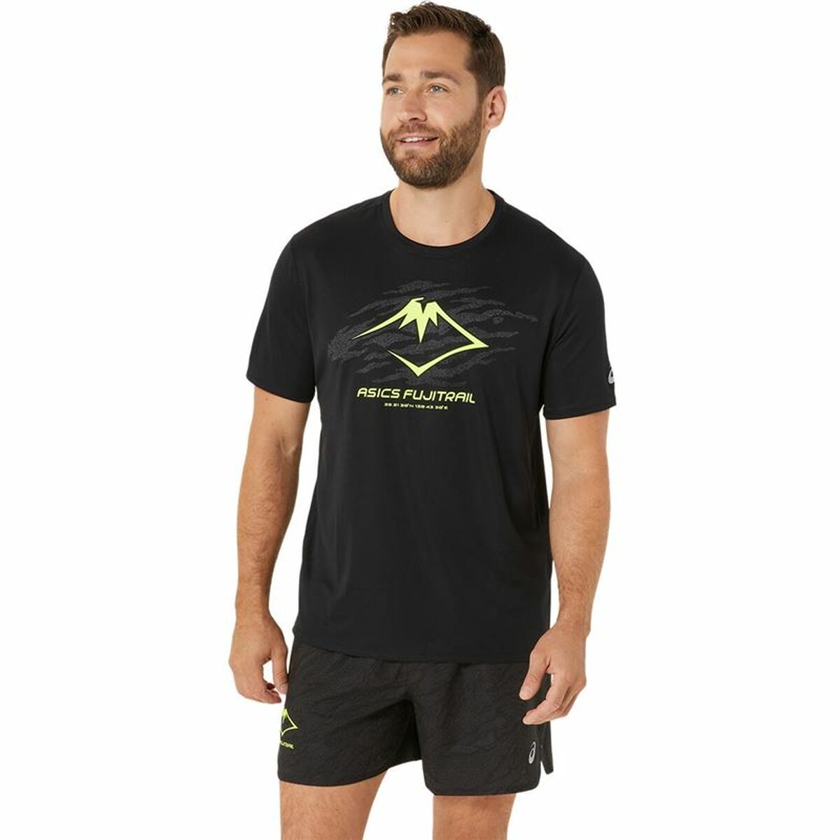 Men&rsquo;s Short Sleeve T-Shirt Asics Fujitrail Logo Ss Top Black