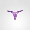 Ultra-thin sexy fully transparent ice silk seamless U convex thong