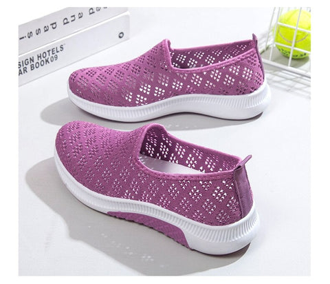 Slide Hollow Out Round Toe Casual Women Sneakers for Bunions