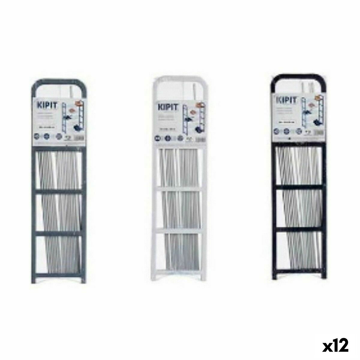 Shoe Rack Kipit White Black Grey 68 x 3,5 x 18,5 cm 68 x 3 x 18,5 cm (12 Units)