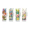 4Pcs Diamond Painting Flower Bookmark Making Kit for Book Lovers