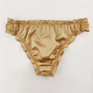 New silk men's ruffled high-end briefs