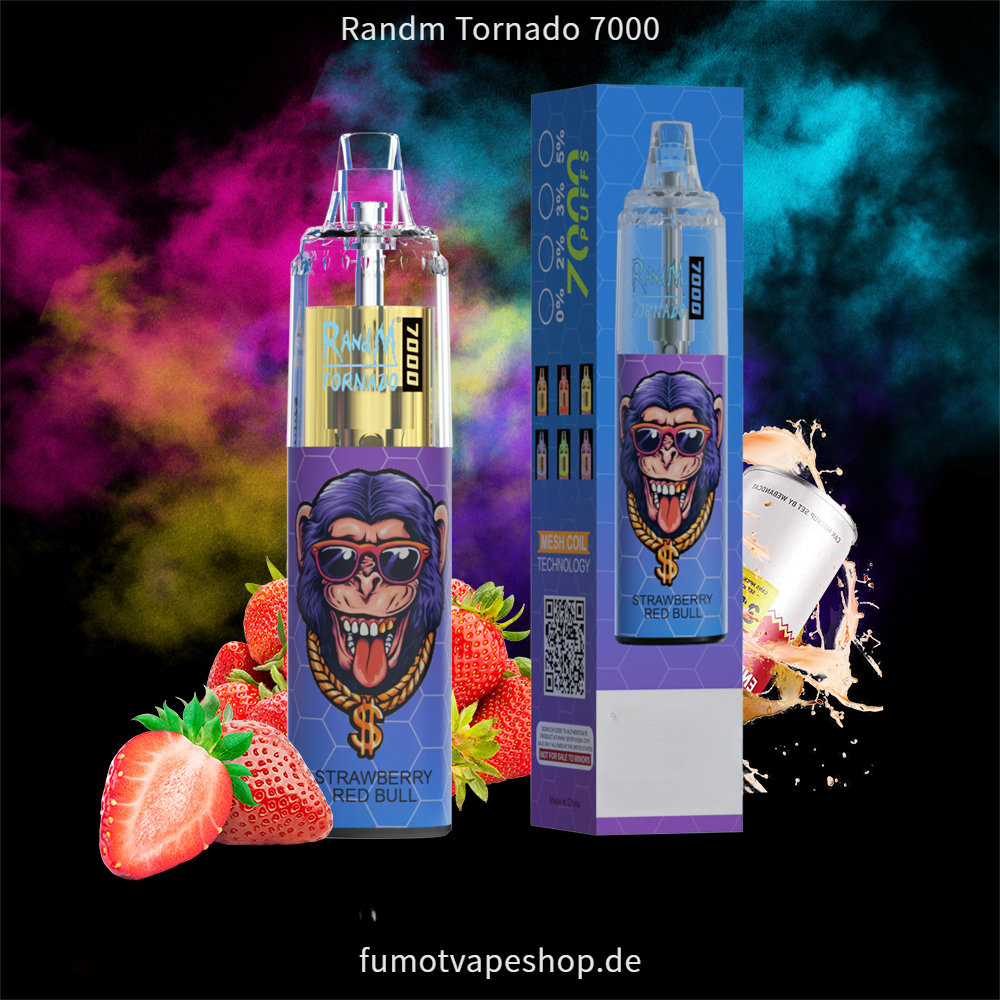 Randm Tornado 7000 Erdbeer-Redbull  fumotvapeshop
