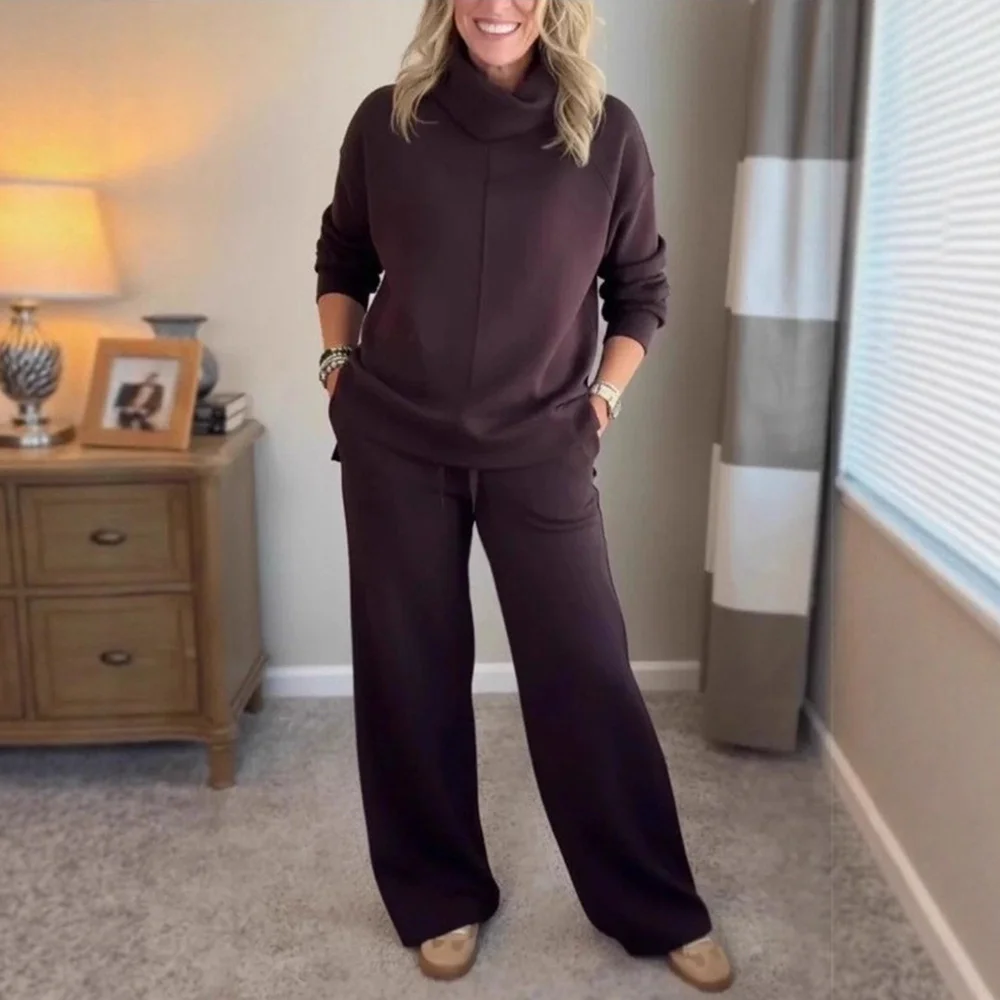 Athvotar Athvotar Summer Wide Leg Trousers Round Collar Sleeveless Top Trousers Two Sets Of Casual Wear