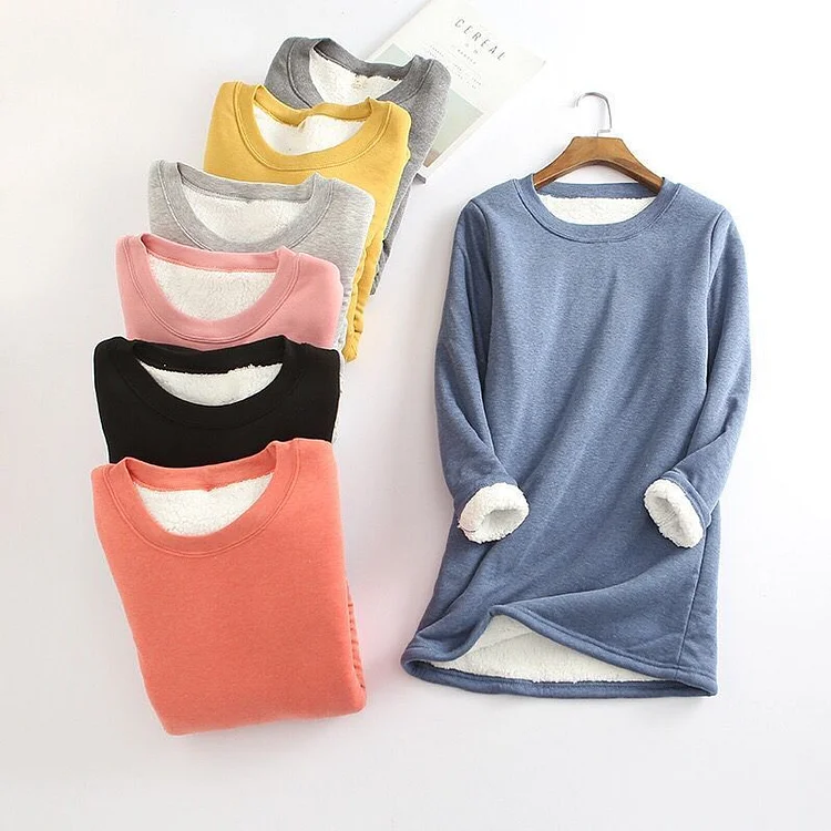 Women's Cotton Round Neck Solid Sweatshirt