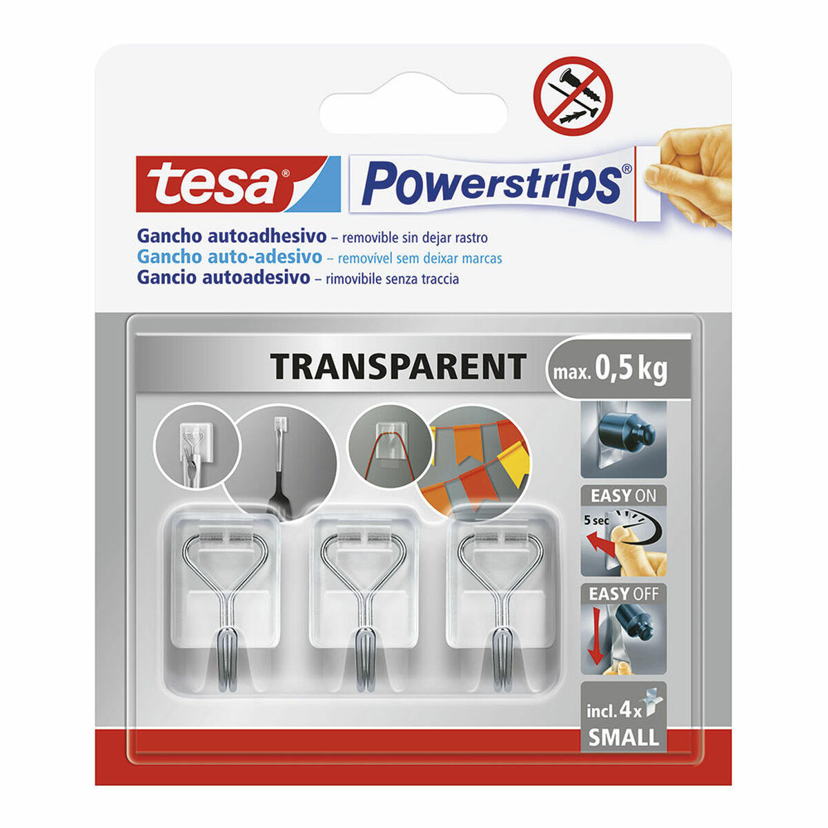 Hook for hanging up TESA Powerstrips S Self-adhesives