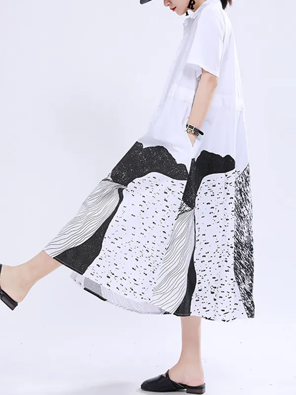 Solid Color Drawstring Waist Casual Dress