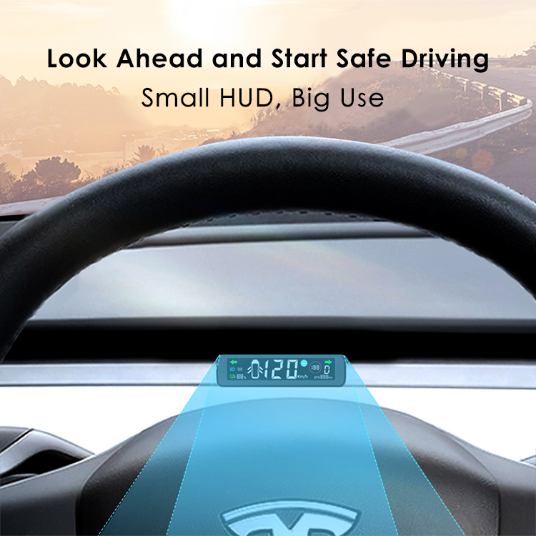 TESLASY Model 3/Y Dashboard Hidden HUD Mini Head-up Display Cluster Speedmeter