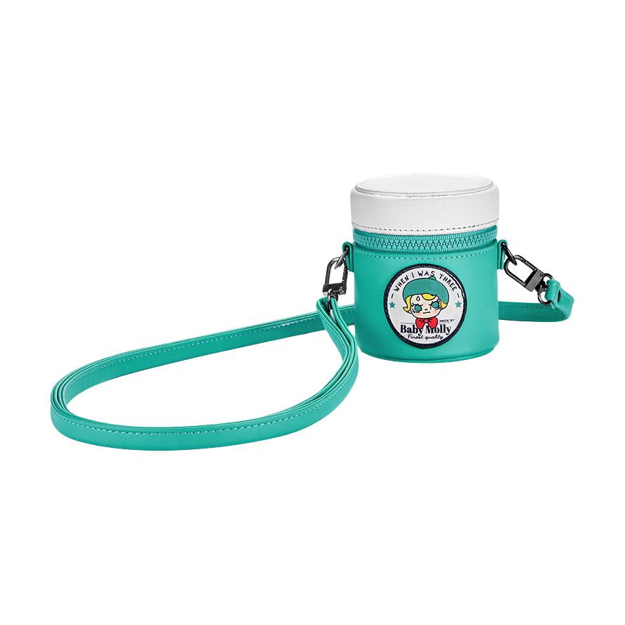 POP MART PU Earphone Case Women's Blue Green