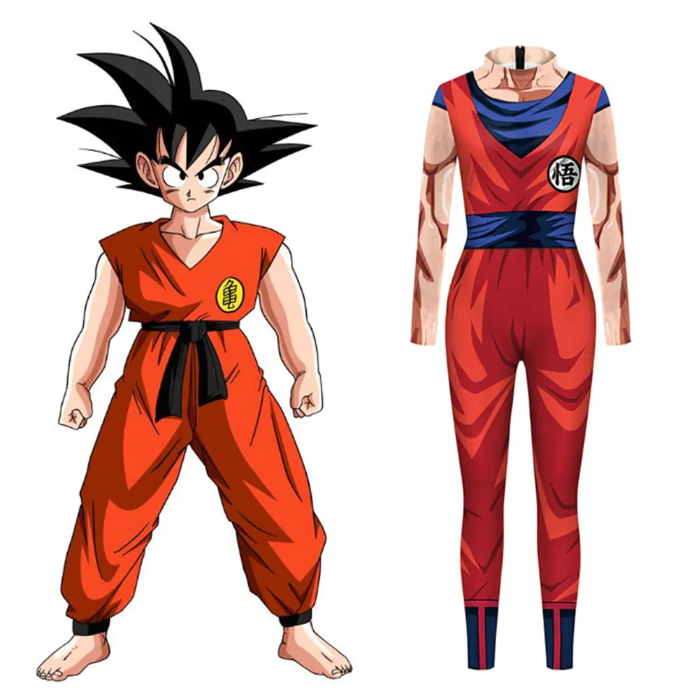 Female Dragon Ball Son Goku Cosplay Costume Outfits Halloween Carnival Suit