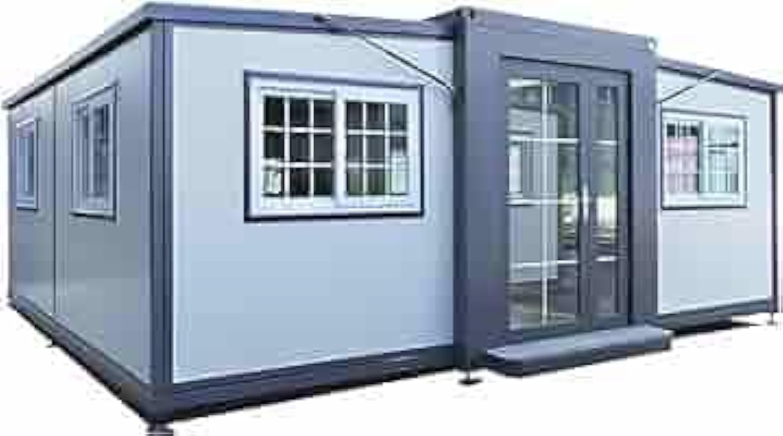 Eyeda - Casa prefabricada de lujo de 4 x 6 m, hecha de plástico expansible, móvil y portátil para hotel, cabina, oficina, caseta de guardia, tienda, villa, almacén, contenedor insonoro para taller
