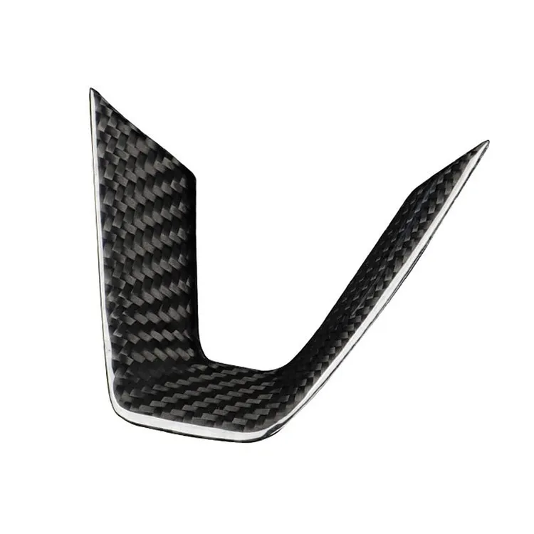 TESLASY Tesla 2024 Model 3  Highland Real Carbon Fibre Steering Wheel V-shape Trim Cover