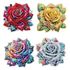 4Pcs Diamond Painting Butterfly Brooch for Wedding Party Gift