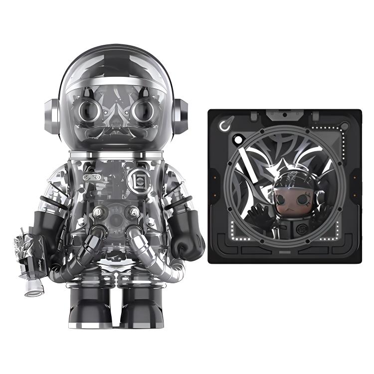 POP MART Mega Space Molly CLOT Collaboration Black Thorn 400% +Overlook 3D Effect Painting Trendy Figures