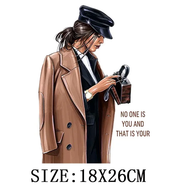 Pretty Girls Thermal Sticker On T-shirt DIY Washable Iron On Transfers For Clothing Fashion Design Appliqued On Clothes Patches