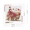 Rose Rose Modèle-Perceuse Ronde Peinture Diamant-40*40CM