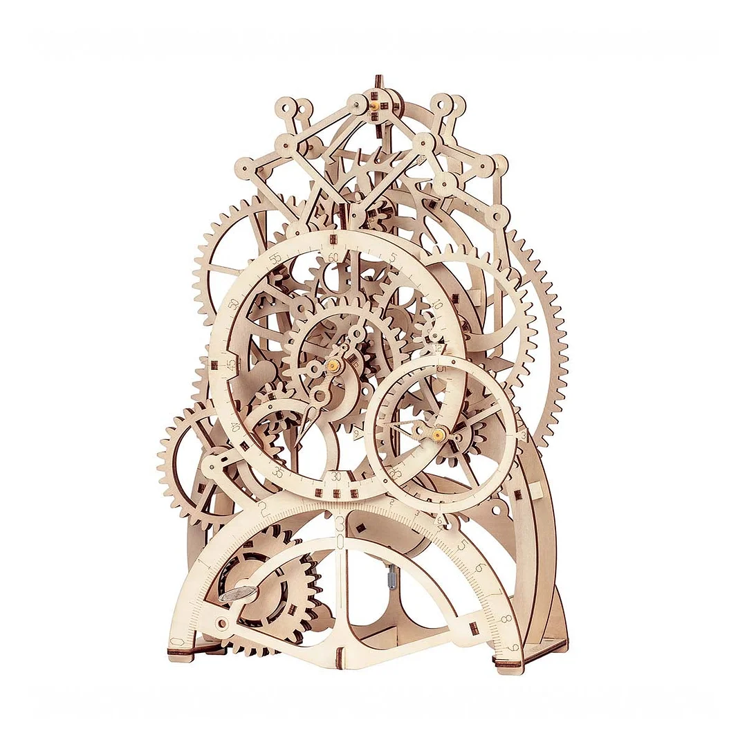 ROKR Pendulum Clock Mechanical Gears 3D Wooden Puzzle LK501 - Robotime Nederland 