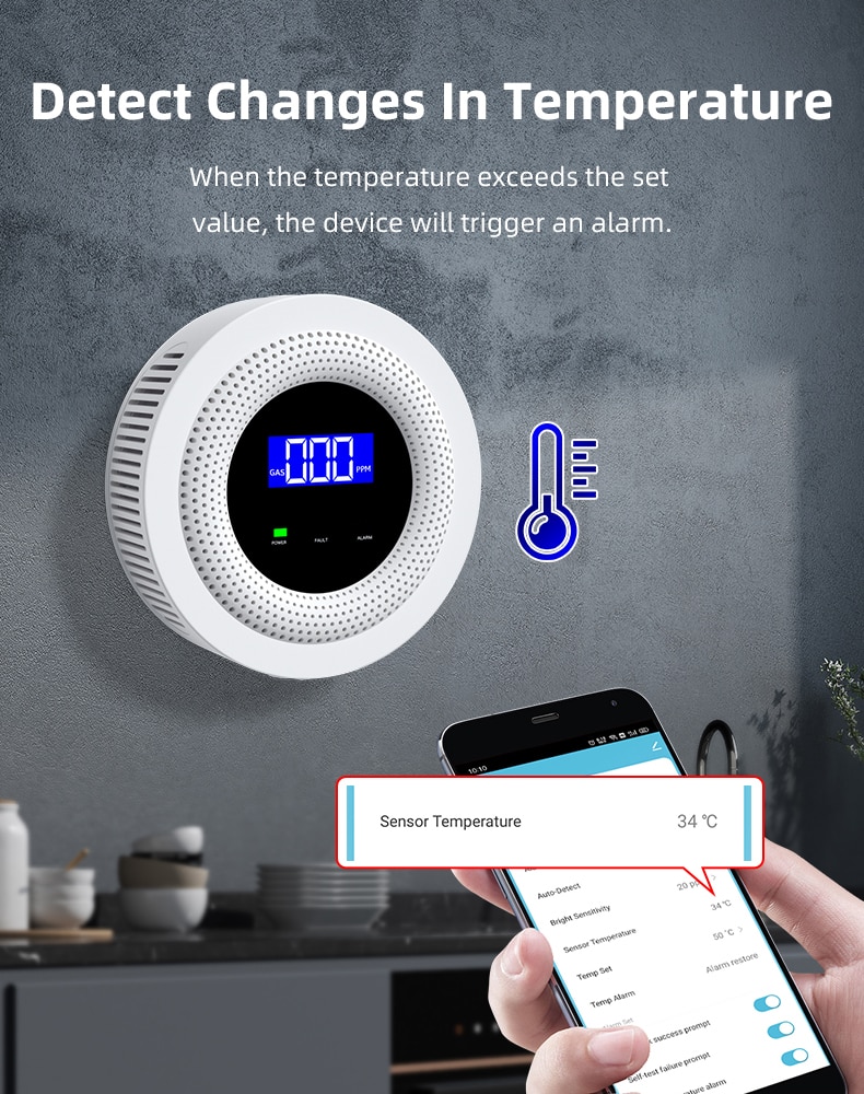 gas sensor plus temperature sensor