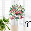 Diamond Painting Mother Day Wreath Pendant For Window Door Garden Decor