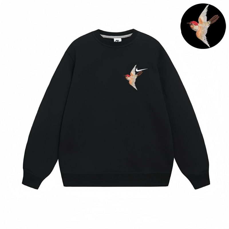 Nike Fleece Lined Thermal Pullover Long Sleeved Sweatshirt Unisex Black