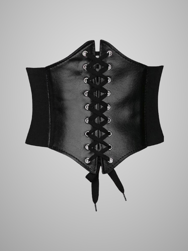 Angelica Gothic Industrial Black Underbust Corset with Side Lacing –  Gothikco
