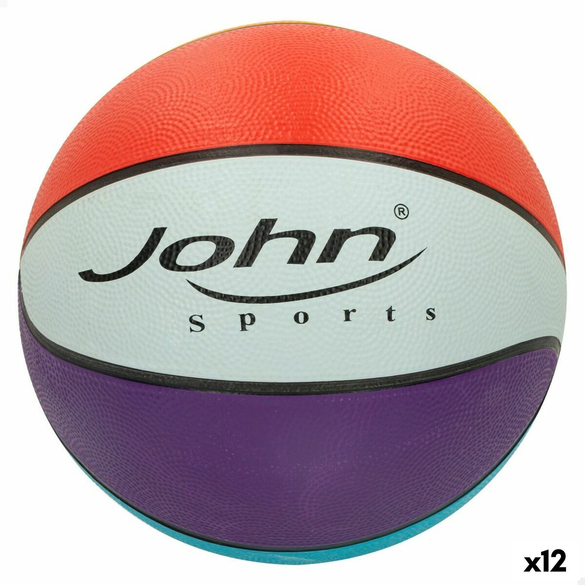 Basketball Ball John Sports Rainbow 7 &Oslash; 24 cm 12 Units