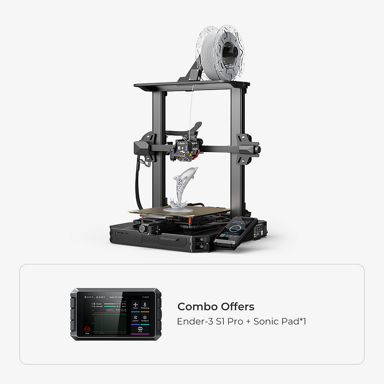 Ender-3 S1 Pro 3D Printer With Sonic Pad Control Screen